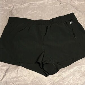 Fila Black Women's Athletic Zip-Pocket Shorts